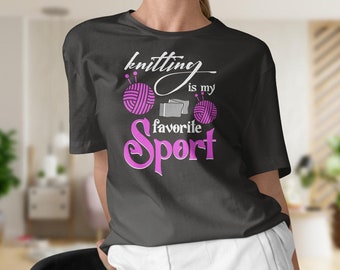 Tricoter est mon t-shirt de sport préféré, chemise à tricoter drôle, cadeau pour tricoter, t-shirt tricot mignon, cadeau de reine du tricot