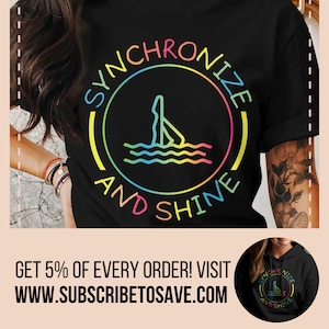 Maillot de nage synchronisée, sweat à capuche de nageur artistique, cadeau d&#39;entraîneur de nageur synchronisé, cadeau de nage synchronisée, chemise pour amateur de natation,