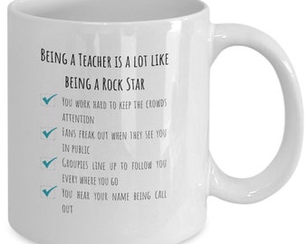 New teacher mug, first year teacher mug, first year teacher mug gift, gift for graduate teacher, gift for teachers aid, teacher mug, teac...