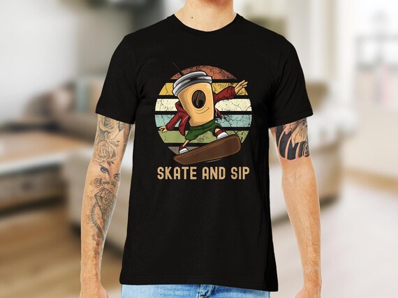 Skating Coffee T-shirts, Skateboarding Shirts, Skate Tee, Skater