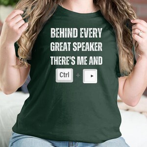 Teleprompter T-Shirt, Teleprompter Gift, Political Shirt, Political Gift, Funny Political Shirt, Teleprompting Tee, Auto Cue Top, Prompter Forest Green