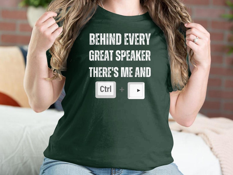 Teleprompter T-Shirt, Teleprompter Gift, Political Shirt, Political Gift, Funny Political Shirt, Teleprompting Tee, Auto Cue Top, Prompter Forest Green