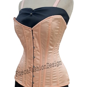 Heavy Duty Single Steel Boned Women&#39;s Over Bust Satin Waist Training Corset