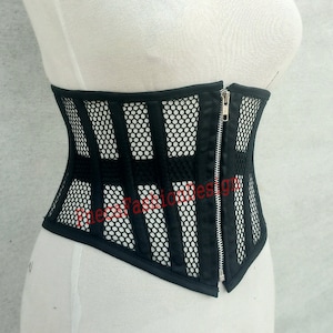 Heavy Duty Women&#39;s Waist Training Corset , Steel Boned  Front Zip Corset , Underbust Shaper Weight Loss Corset , Mesh Corset