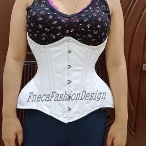 Heavy Duty Double  Steel Boned Underbust Waist Trainer Three layer Cotton Corset 2635