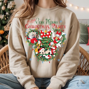 Disney Christmas Tee, Mickey’s Very Merry Christmas Party Shirt, Mickey & Friends Christmas Sweatshirt, Disneyland Xmas Family Holiday Shirt