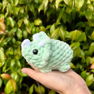 Crochet amigurumi triceratops dinosaur | multiple colors | handmade gift | cute crochet dinosaur plushie