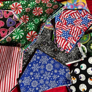 SET OF 6! Holiday Pet Bandanas