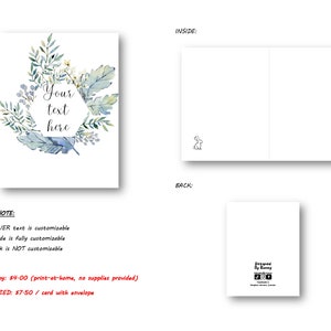 Carte PERSONNALISABLE - Salutations, Merci, Félicitations, Célébrez les cartes - PHYSIQUE