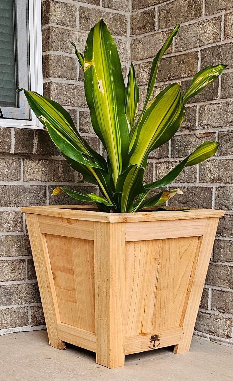 Modern Cedar Planter Box Etsy
