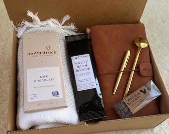 Classy Gift Box for Men - Cozy Gift Box with Blanket and Coffee - Self Care Gift Box, Care Package, Gifts for Him for Any Occasion