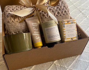 Regalo di simpatia per lei, scatola regalo Hygge di buon compleanno con coperta, regalo di invio di amore per la mamma, regalo di lutto, il suo regalo di incoraggiamento