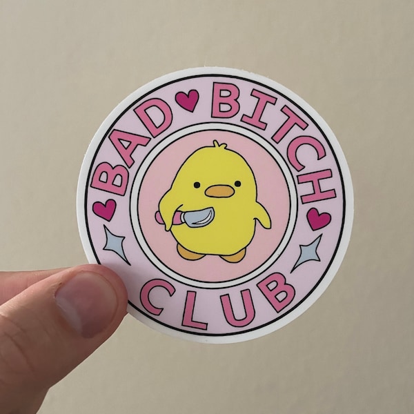 Bad Bitch Club Laptop Stickers - Waterproof - Funny Gifts - Stickers for Water Bottle -Stickers for Laptop - Funny Sticker - Meme Sticker