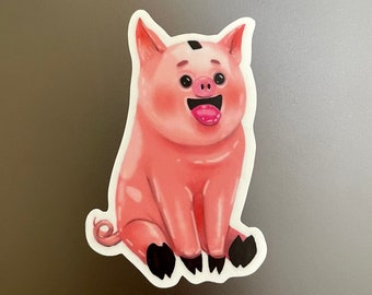 Piggy Bank Funny Sticker - Imperméable à l’eau - Cadeaux amusants - Autocollants pour bouteille d’eau - Autocollants pour ordinateur portable - Autocollant drôle - Autocollant mème