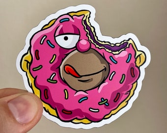 Simpsons Donut Funny Magnet - Funny Gifts - Magnets for Fridge - Magnets for Car - Cool Magnet - Funny Magnet - Car Magnet