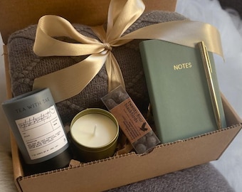 Personalized Birthday Box, Birth Tea Birthday Gift Box, Birthday Present, Gift For Best Friend, Bday Tea Gift, Blanket Gifts, Gift Box Set
