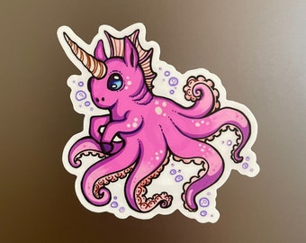 Oktopus Niedliche Sticker - Journal Sticker - Lustige Vinyl Sticker - Meme Stickers Unicorn - Laptop Cute Stickers - Cute Octopus Stickers