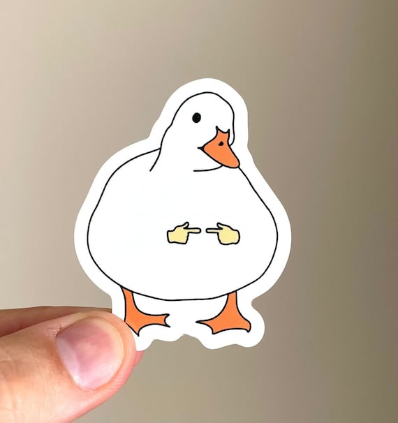 Shy Goose Stickers - Funny Stickers - Funny Laptop Stickers - Funny Gifts -  Furry Sticker - Cup Stickers - Meme Stickers - Cute Stickers