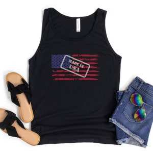 Made in USA Tank; Fourth of July shirt; made in America tank top; cute 4th of July shirt; 4th of July tank top; Made in the USA Tank Top