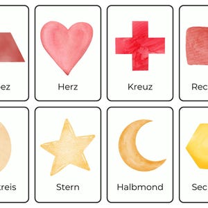 Formes et symboles | Cartes d'apprentissage Montessori pour enfants | Téléchargement numérique