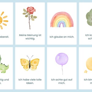 Karty afirmacji dla dzieci | Zachęcające, pozytywne myśli | Pobierz cyfrowo