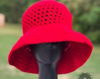 Root Chakra Crochet Mesh Hat