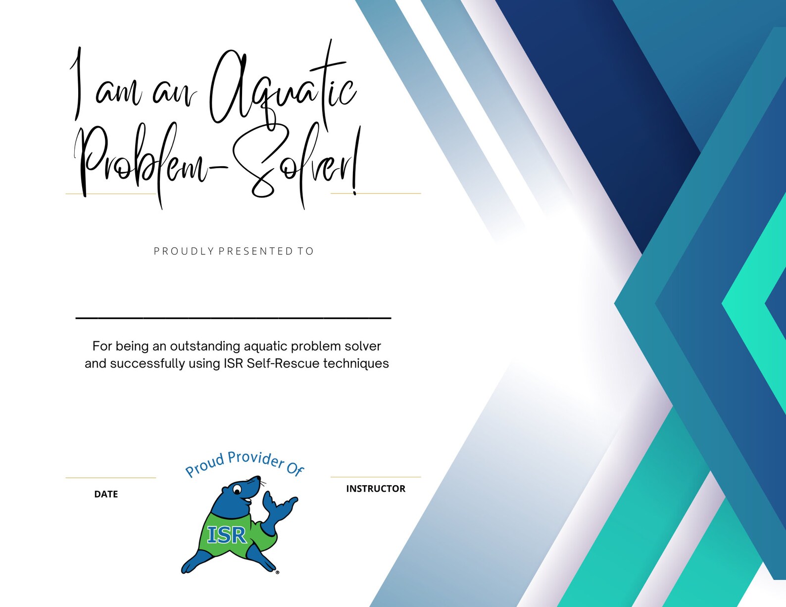 ISR Self-rescue Certificate of Achievement - Etsy