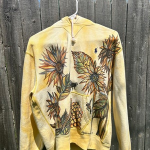 Floral honey bee hand drawn Polo Ralph Lauren Hoodie
