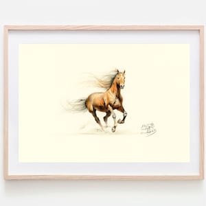 Dibujo a lápiz - IMPRESIÓN - retrato de caballo - arte impreso - impresiones a pedido - ilustración de animales - artículo realista - idea de regalo divertida