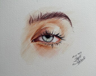 Eye sketch with purple ballpoint pen 😎 #drawingsketch #ballpointpena... |  TikTok