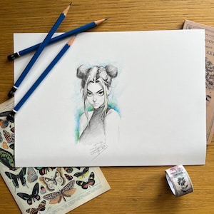 Beautiful Portrait Drawing - Pencil Illustration - decoration idea - Beautiful drawing - cute portrait art