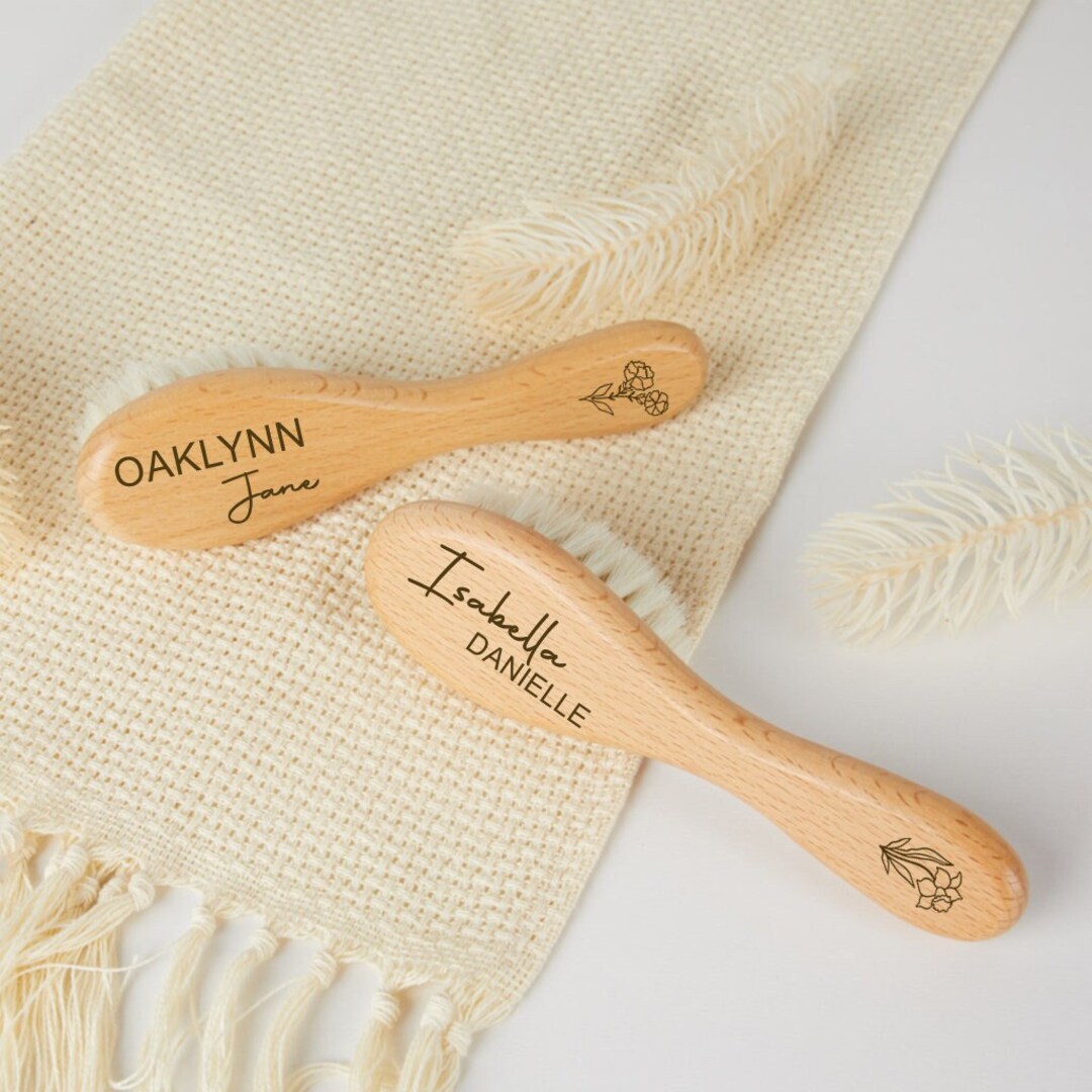Custom Baby Hairbrush,personalized Wood Hairbrush,keepsake Gifts,baby
