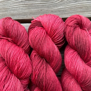 Firebender - Merino / Nylon Sock Yarn - Red Tonal Variegated Hand Dyed Superwash Fingering Weight Yarn