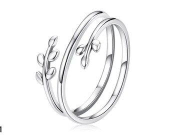 Delicate Open Ended Spiral adjustable wrap around Ring/ToeRing Sterling Silver 925