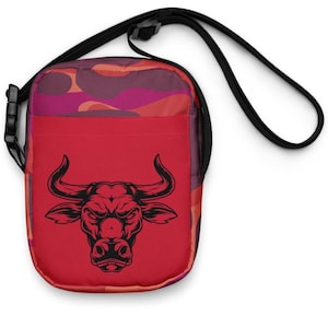 Sac à bandoulière camouflage rouge Cow de Bullish - Unisexe | Accessoire sac à main sac à dos rouge