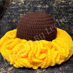 Sunflower Deluxe Ruffle Hat | Crochet