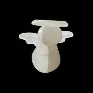 Hand Carved Banded Onyx Angels 3&quot; tall