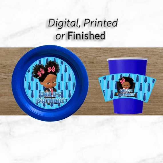Boss Baby Plates and Cups Labels Digital Printed and Etsy