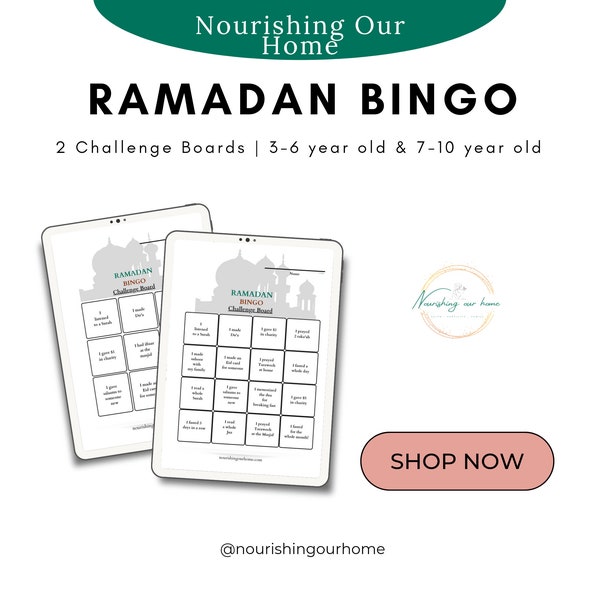 Ramadan Bingo Challenge Board