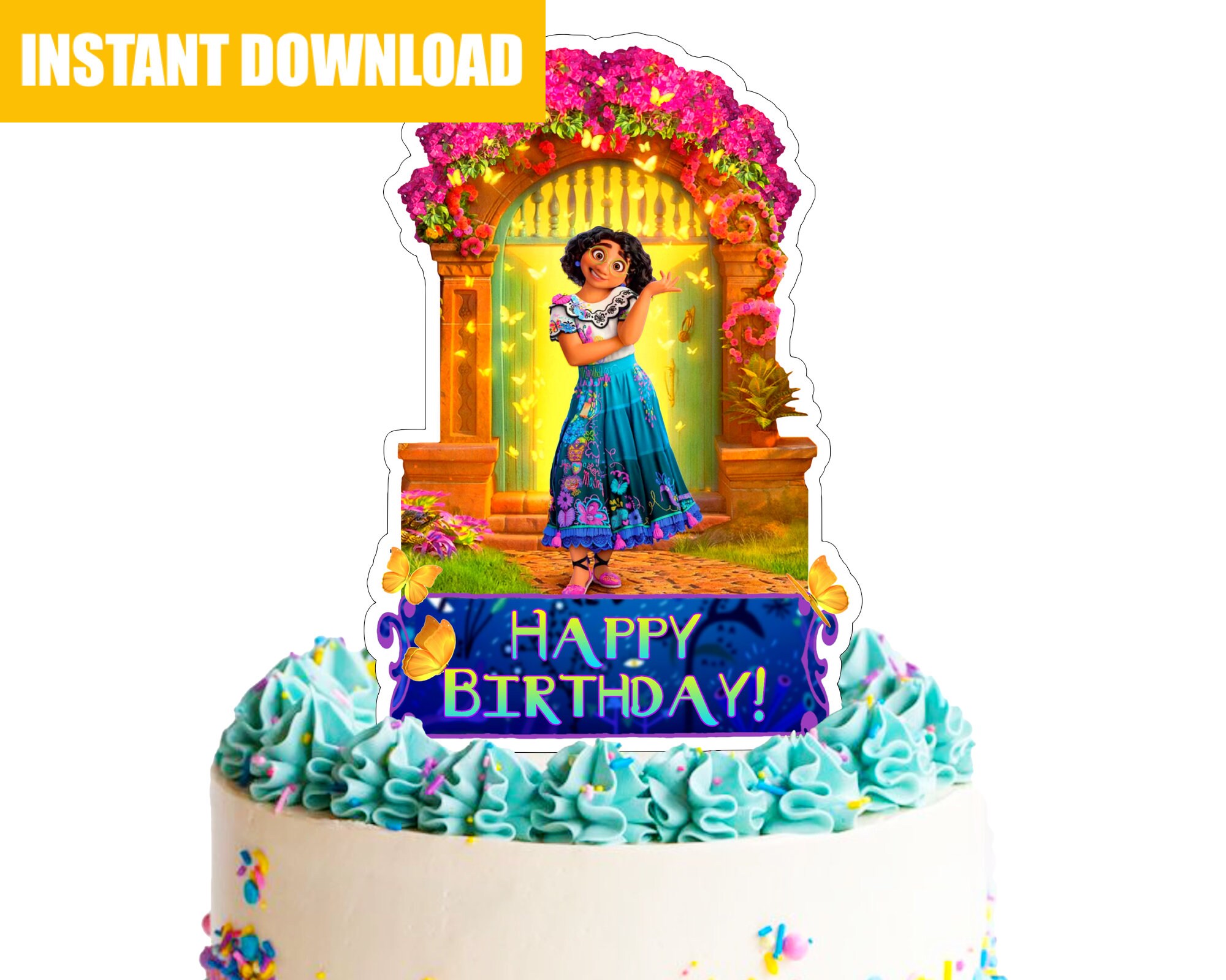 Printable Encanto Cake Topper Birthday Party Encanto Cake Decorations