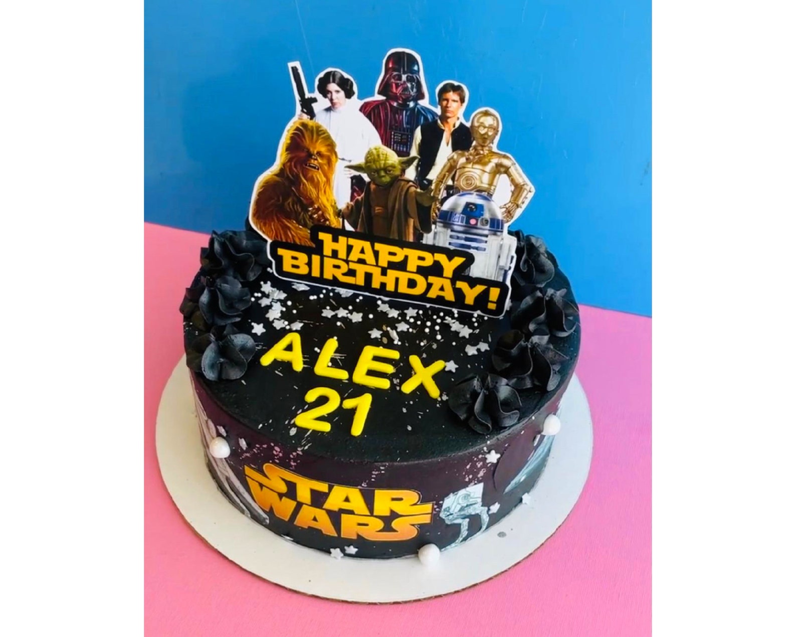 Printable Star Wars Cake Topper Birthday Party Star Wars Cake