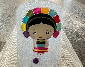 Mexican Maria Doll Badge Reel