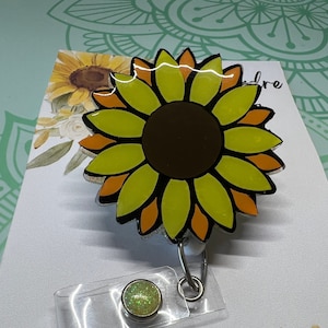 Sunflower Badge Reel