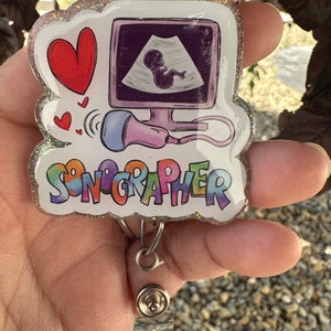 Sonographer with Baby Ultrasound Badge Reel