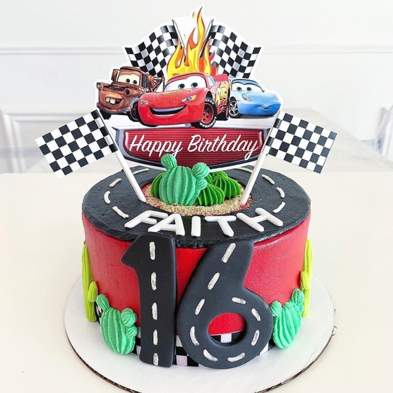 Topper Decorativo para Torta de Cumpleaños Cars – Tu Fiesta a un Click