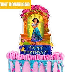 Encanto Party Cake Topper - Cake Topper Party Decor -Girl Birthday Party Instant Download-Digital-Printable Mirabel Party Topper