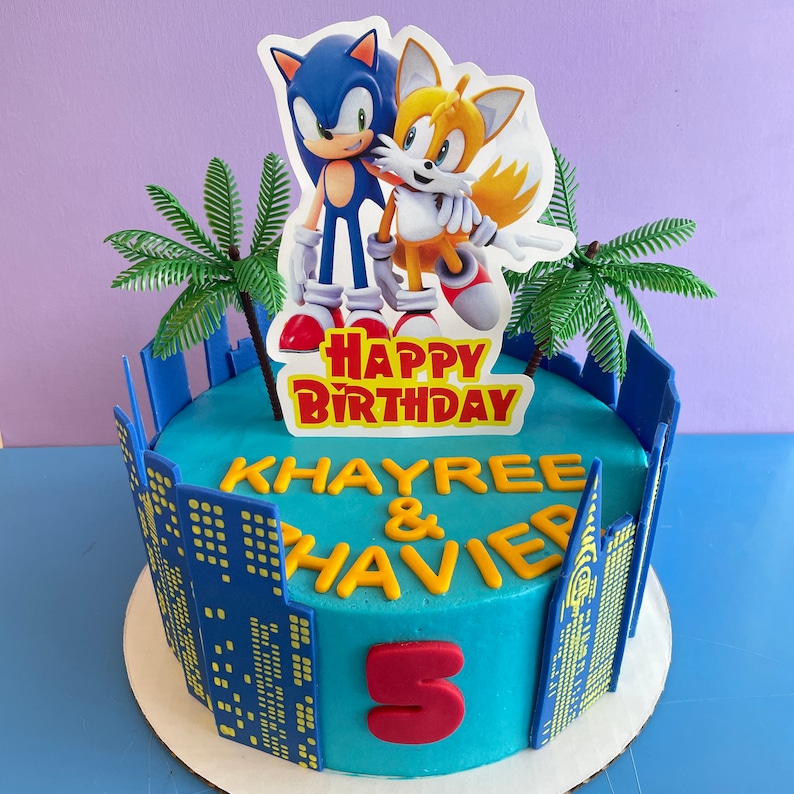 Sonic and Tails Party Cake Topper - Cake Topper Party Decor -boy ...