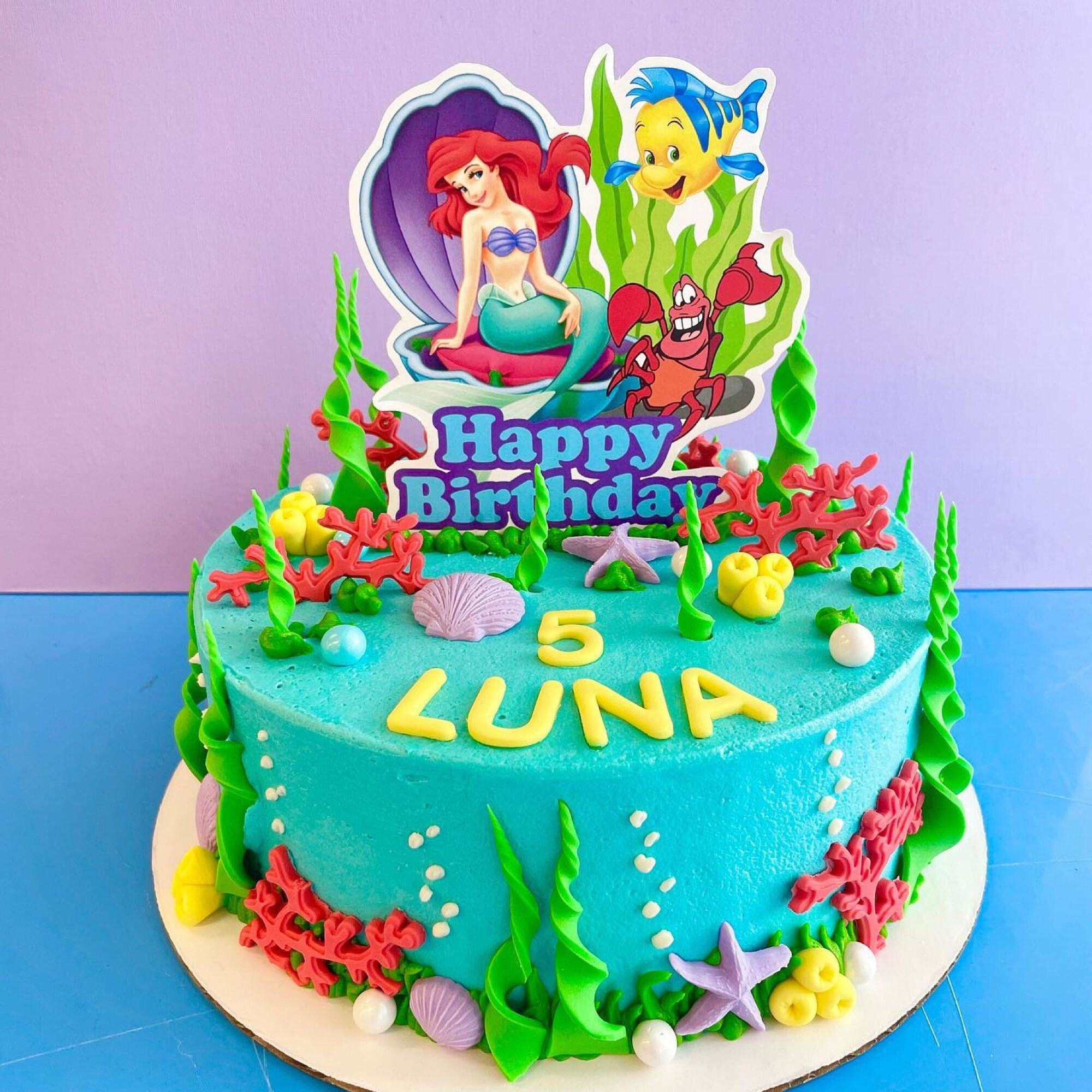 Little Mermaid Party Cake Topper Cake Topper Party Decor girl Birthday