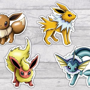 Pokemon Eevee Jolteon Flareon Vaporeon Espeon Umbreon Glaceon Leafeon  Sylveon Evolution kawaii Chibi Iron/Sew on Embroidered Patch