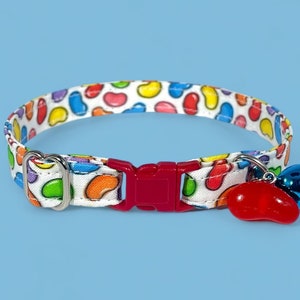 Cat Collar- "Jelly Beans" Adjustable Breakaway Safety Quick-Release Collar, candy, rainbow, sweet, jelly belly, vibrant, colorful, fun, cute